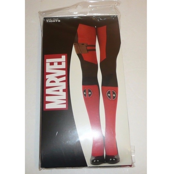 Marvel Comics Deadpool 1 Pair Women's Tights - Picture 3 of 4